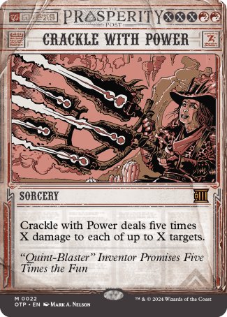 (022) Magic The Gathering Breaking News Single: Crackle with Power (V.1) Holo Mythic