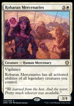 (022) Magic The Gathering Commander: Dominaria United Single: Robaran Mercenaries Holo Rare