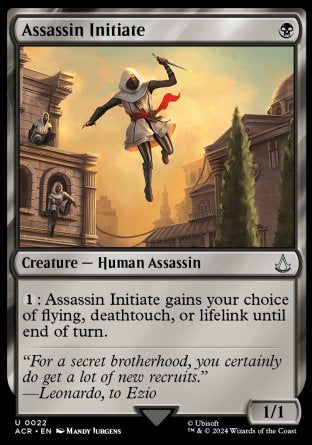 (022) Magic The Gathering Universes Beyond: Assassin's Creed Single: Assassin Initiate Uncommon
