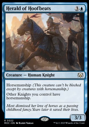 (022) Magic The Gathering Commander: March of the Machine Single: Herald of Hoofbeats Rare