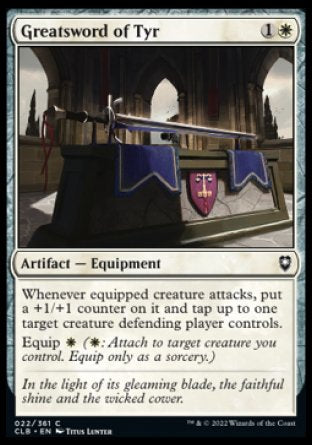 (022) Magic The Gathering Commander Legends: Battle for Baldur's Gate Single: Greatsword of Tyr Holo Common