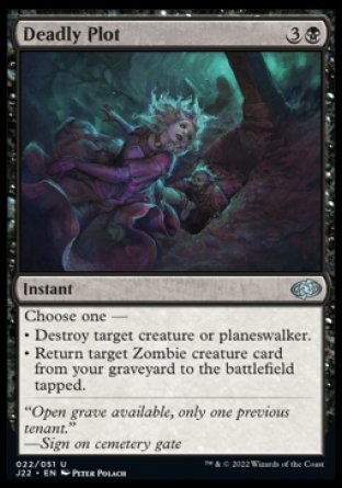 (022) Magic The Gathering Jumpstart 2022 Single: Deadly Plot Uncommon