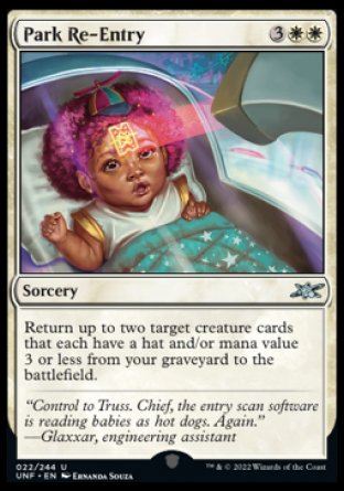 (022) Magic The Gathering Unfinity Single: Park Re-Entry Holo Uncommon