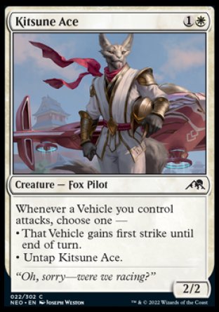 (022) Magic The Gathering Kamigawa: Neon Dynasty Single: Kitsune Ace Holo Common