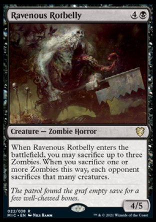 (022) Magic The Gathering Commander: Innistrad: Midnight Hunt Single: Ravenous Rotbelly (V.1) Rare