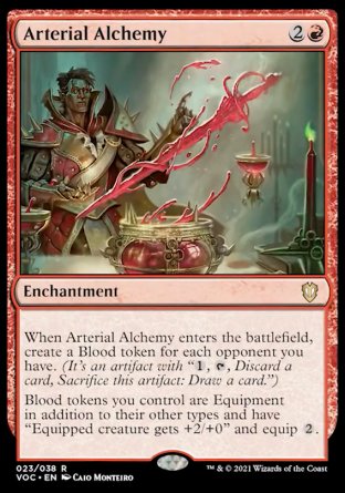 (023) Magic The Gathering Commander: Innistrad: Crimson Vow Single: Arterial Alchemy (V.1) Holo Rare