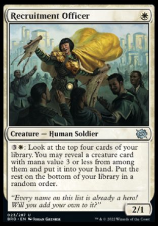 (023) Magic The Gathering The Brothers' War Single: Recruitment Officer Holo Uncommon