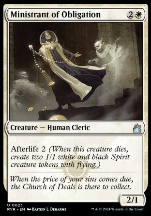 (023) Magic The Gathering Ravnica Remastered Single: Ministrant of Obligation Holo Uncommon