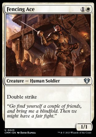 (023) Magic The Gathering Commander Masters Single: Fencing Ace Holo Uncommon