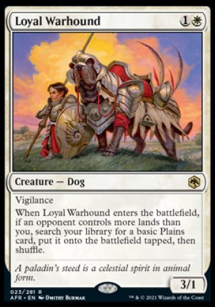 (023) Magic The Gathering Adventures in the Forgotten Realms Single: Loyal Warhound Holo Rare