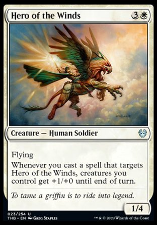 (023/254) Magic The Gathering Theros Beyond Death Single: Hero of the Winds Holo Uncommon