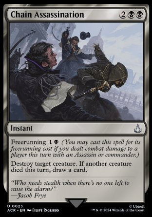 (023) Magic The Gathering Universes Beyond: Assassin's Creed Single: Chain Assassination Holo Uncommon