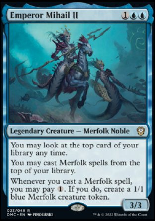 (023) Magic The Gathering Commander: Dominaria United Single: Emperor Mihail II Holo Rare