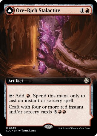 (023) Magic The Gathering Commander: The Lost Caverns of Ixalan: Extras Single: Ore-Rich Stalactite // Cosmium Catalyst Holo Rare
