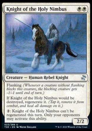 (023/289) Magic The Gathering Time Spiral Remastered Single: Knight of the Holy Nimbus Holo Uncommon