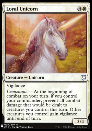 (004) Magic The Gathering The List Single: Loyal Unicorn Uncommon