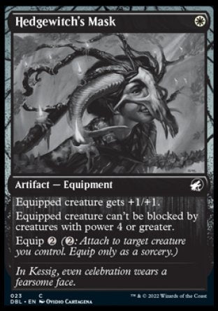 (023) Magic The Gathering Innistrad: Double Feature Single: Hedgewitch's Mask Holo Common