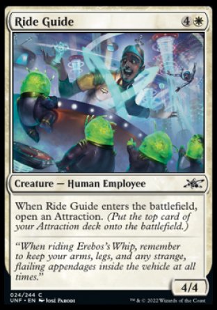 (024) Magic The Gathering Unfinity Single: Ride Guide Holo Common