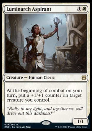(024) Magic The Gathering Zendikar Rising: Promos Single: Luminarch Aspirant (V.1) Holo Rare