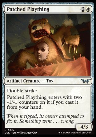 (024) Magic The Gathering Duskmourn: House of Horror Single: Patched Plaything Holo Uncommon