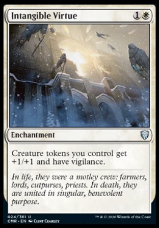 (024/361) Magic The Gathering Commander Legends Single: Intangible Virtue Holo Uncommon