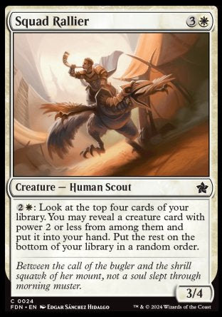 (024) Magic The Gathering Magic: The Gathering Foundations Single: Squad Rallier Holo Common