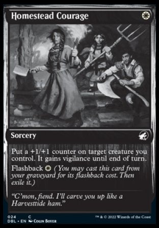 (024) Magic The Gathering Innistrad: Double Feature Single: Homestead Courage Holo Common