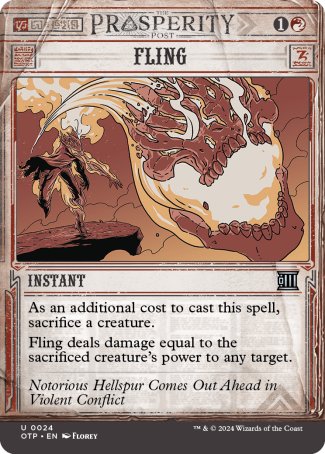 (024) Magic The Gathering Breaking News Single: Fling Uncommon