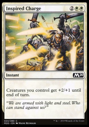 (024/280) Magic The Gathering Core 2020 Single: Inspired Charge Common