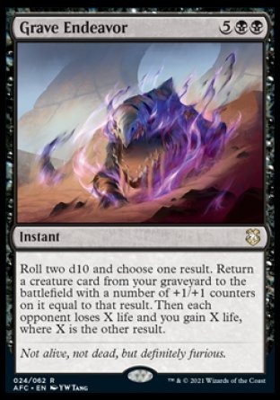 (024) Magic The Gathering Commander: Adventures in the Forgotten Realms Single: Grave Endeavor Rare