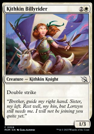 (024) Magic The Gathering March of the Machine Single: Kithkin Billyrider Holo Common
