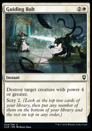 (024) Magic The Gathering Commander Legends: Battle for Baldur's Gate Single: Guiding Bolt Holo Common