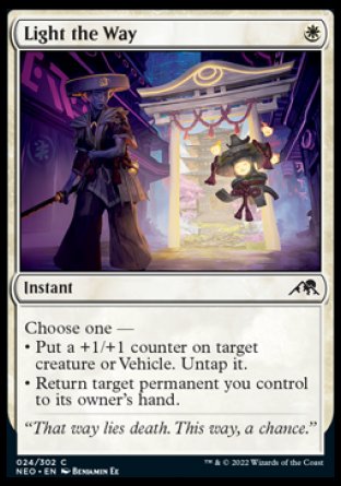(024) Magic The Gathering Kamigawa: Neon Dynasty Single: Light the Way Holo Common