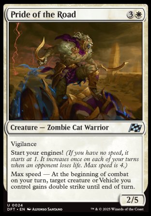 (024) Magic The Gathering Aetherdrift Single: Pride of the Road Holo Uncommon