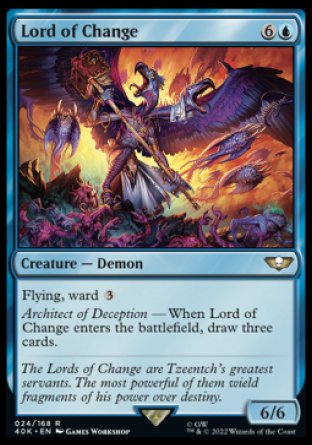(024) Magic The Gathering Universes Beyond: Warhammer 40000 Single: Lord of Change Holo Rare