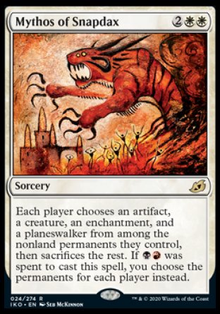 (024) Magic The Gathering Ikoria: Lair of Behemoths: Promos Single: Mythos of Snapdax (V.2) Holo Rare