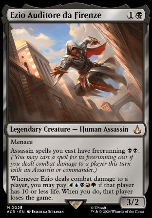 (025) Magic The Gathering Universes Beyond: Assassin's Creed Single: Ezio Auditore da Firenze (V.1) Holo Mythic