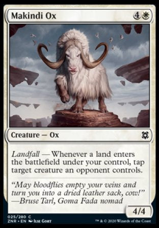 (025/280) Magic The Gathering Zendikar Rising Single: Makindi Ox Common