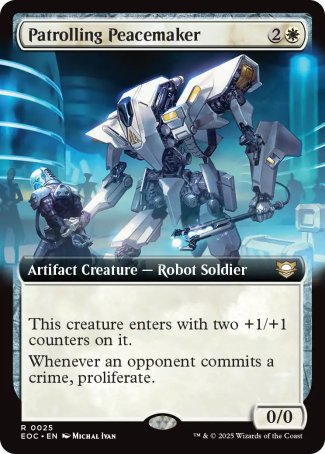 (025) Magic The Gathering Commander: Edge of Eternities: Extras Single: Patrolling Peacemaker Rare