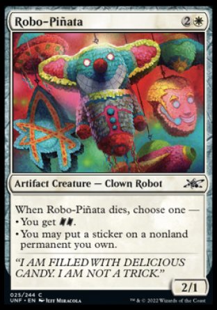 (025) Magic The Gathering Unfinity Single: Robo-Pi������ata Holo Common