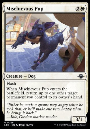 (025) Magic The Gathering The Lost Caverns of Ixalan Single: Mischievous Pup Holo Uncommon