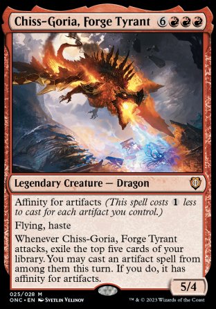 (025) Magic The Gathering Commander: Phyrexia: All Will Be One Single: Chiss-Goria, Forge Tyrant Holo Mythic