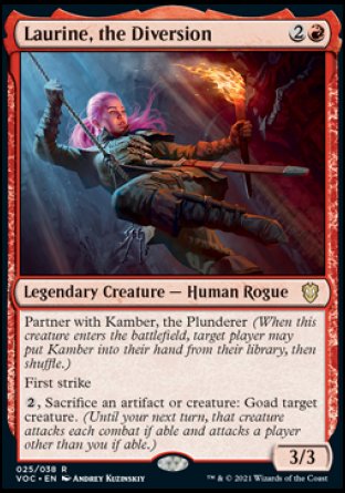 (025) Magic The Gathering Commander: Innistrad: Crimson Vow Single: Laurine, the Diversion (V.1) Rare