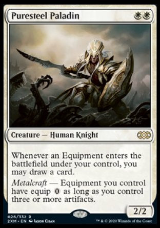 (026/332) Magic The Gathering Double Masters Single: Puresteel Paladin Holo Rare