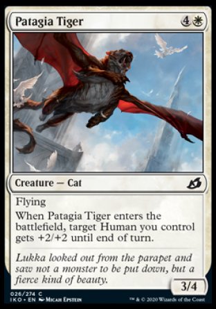 (026/274) Magic The Gathering Ikoria: Lair of Behemoths Single: Patagia Tiger Holo Common