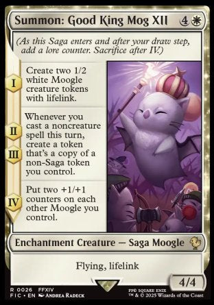 (026) Magic The Gathering Commander: Magic: The Gathering - FINAL FANTASY: Collector's Edition Single: Summon: Good King Mog XII Holo Rare