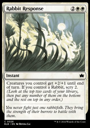 (026) Magic The Gathering Bloomburrow Single: Rabbit Response Common