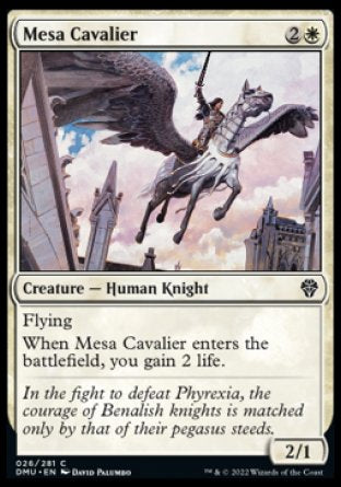 (026) Magic The Gathering Dominaria United Single: Mesa Cavalier Holo Common