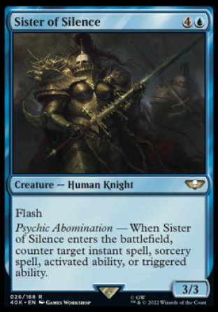 (026) Magic The Gathering Universes Beyond: Warhammer 40000 Single: Sister of Silence Holo Rare