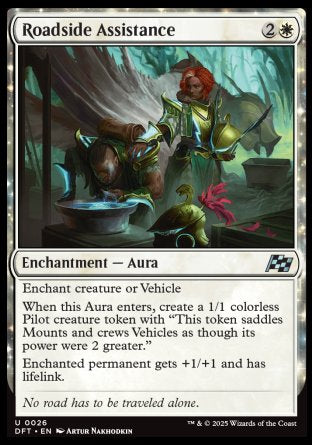 (026) Magic The Gathering Aetherdrift Single: Roadside Assistance Holo Uncommon